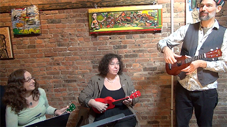 makala dolphins on left and kala mahogany soprano on right