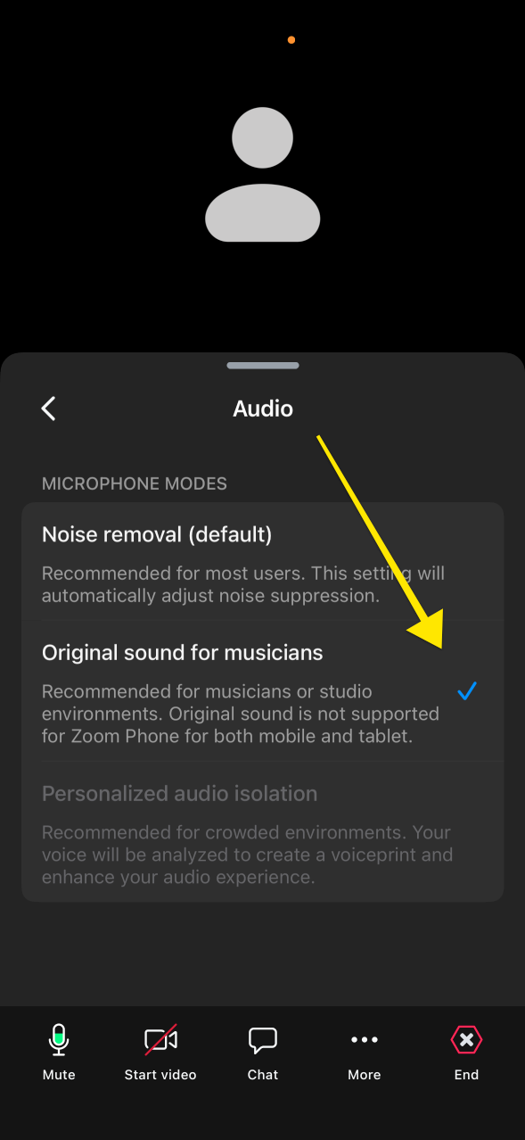 How to enable Original Sound on a phone