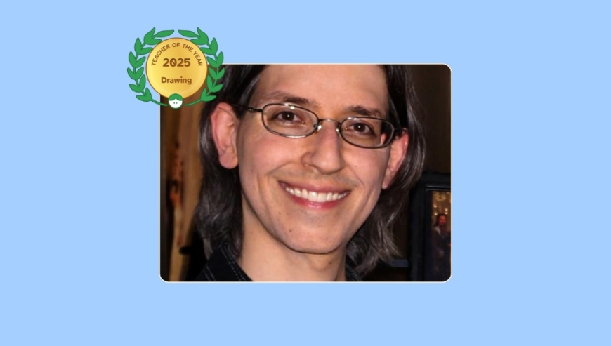Image of 2025 Teacher of the Year for Drawing Anthony Galati