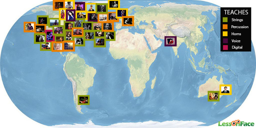 Lessonface.com Teacher Map