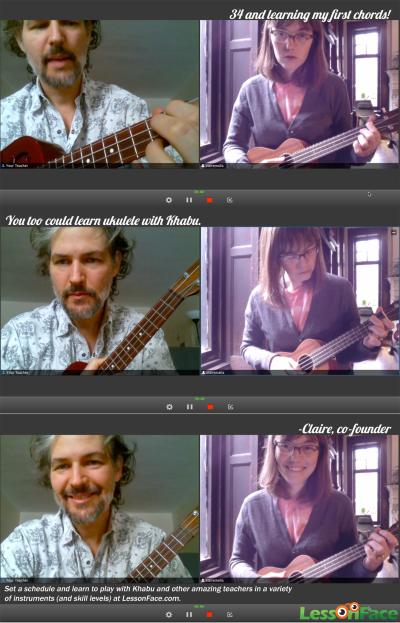 A Ukulele Lesson at Lessonface.com