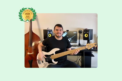 Image of Gustavo Martinez in his music studio