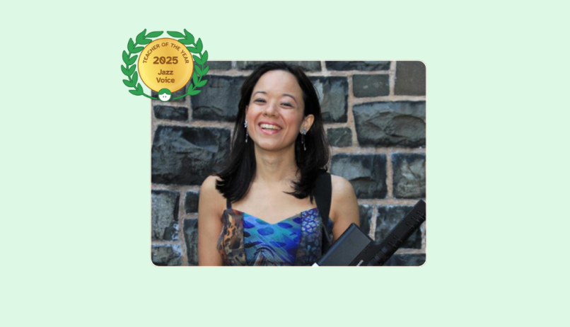 Image of 2025 Teacher of the Year for Jazz Voice Isabella Mendes