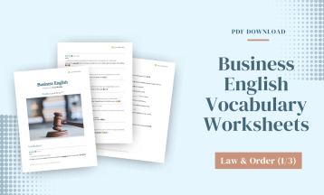 Business English Vocabulary Worksheets — Law and Order (1/3) ⚖🏛