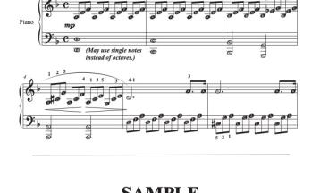 Moonlight Sonata, easy-reader notation