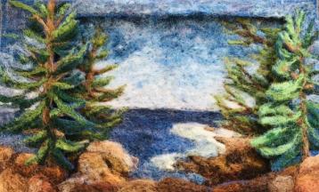 Needle Felted 2-Layer Seascape with Kristen Walsh