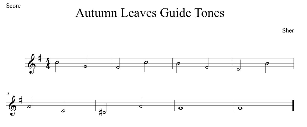 autumn leaves guide tones